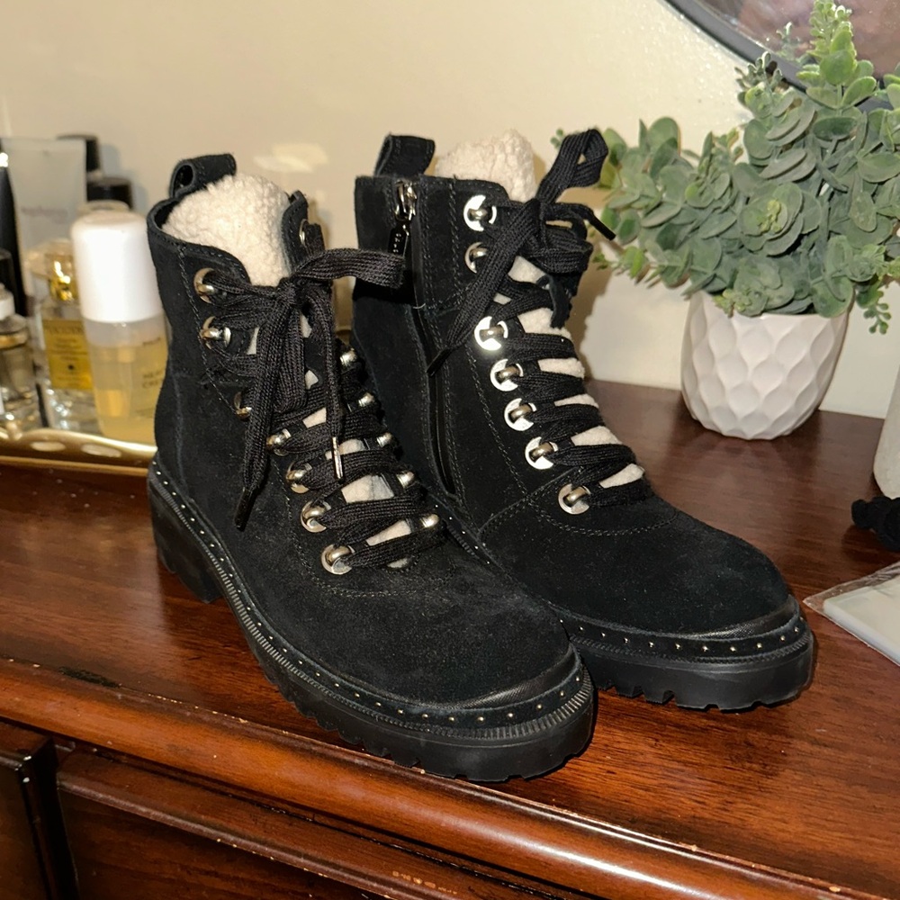 Blondo Black Lace Up Boots
